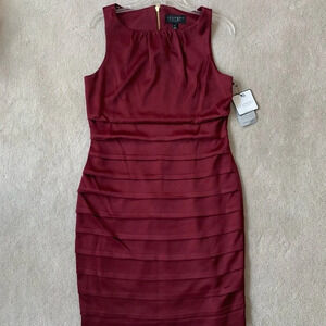 Nwt LAUNDRY by Shelli Segal tiered sleeveless  shift dress, 8